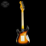Full back of Fender Custom Shop Time Machine '57 Strat Heavy Relic Faded Aged 2 Color Sunburst w/case CZ552350.