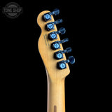 Back of headstock for Used 2024 Fender American Ultra II Telecaster Solar Flare.