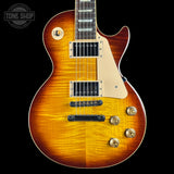 Front of Used 2009 Gibson Les Paul Traditional Desert Burst.
