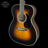 Front angle of Used Martin Custom Shop 0000 28 Style Adirondack / WEIR 1935 Sunburst.
