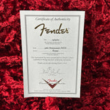 Certificate of authenticity for Used 2010 Fender Custom Shop 1960 Stratocaster NOS Black Matching Headstock.