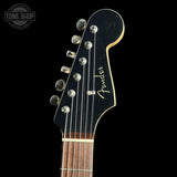Headstock of Used 2010 Fender Custom Shop 1960 Stratocaster NOS Black Matching Headstock.