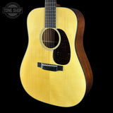 Front angle of Used 2025 Martin Custom Shop D-18 1937 Authentic Sinker Mahogany.