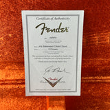 Certificate of authenticity for Used 2010 Fender Custom Shop Greg Fessler Masterbuilt 50s Closet Classic Strat Lake Placid Blue.