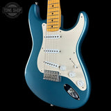 Front angle of Used 2010 Fender Custom Shop Greg Fessler Masterbuilt 50s Closet Classic Strat Lake Placid Blue.