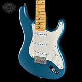 Front angle of Used 2010 Fender Custom Shop Greg Fessler Masterbuilt 50s Closet Classic Strat Lake Placid Blue.