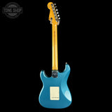 Full back of Used 2010 Fender Custom Shop Greg Fessler Masterbuilt 50s Closet Classic Strat Lake Placid Blue.