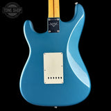 Back of Used 2010 Fender Custom Shop Greg Fessler Masterbuilt 50s Closet Classic Strat Lake Placid Blue.