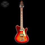 Full front of Powers Electric A-Type Select Washed Cherry / Garnet Red.