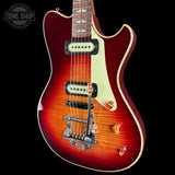 Front angle of Powers Electric A-Type Select Washed Cherry / Garnet Red.