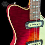 Detail on Powers Electric A-Type Select Washed Cherry / Garnet Red.