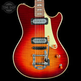 Front of Powers Electric A-Type Select Washed Cherry / Garnet Red.