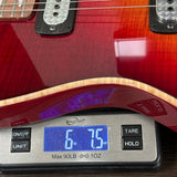 Powers Electric A-Type Select Washed Cherry / Garnet Red on scale displaying weight.