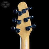 Back of headstock of Powers Electric A-Type Silverburst FF42.