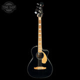 A black acoustic-electric cutaway bass guitar with a natural wood neck and headstock, shown vertically against a solid black background. A 'TONE SHOP' watermark is visible in the top-left corner.