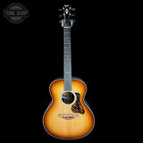 Full front of Taylor Gold Label 714e Prototype Sunburst Indian Rosewood/Torrefied Sitka Firestripe PG.