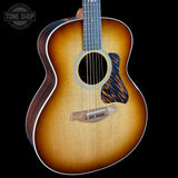 Front angle of Taylor Gold Label 714e Prototype Sunburst Indian Rosewood/Torrefied Sitka Firestripe PG.