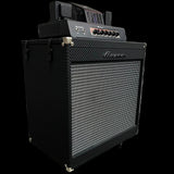 Side of Used 2022 Ampeg Portaflex 2x10" Flip Top Cabinet & PF-50T All Tube Amplifier TFW2809
