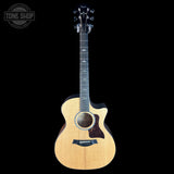 Full front of Taylor 614ce Prototype Next Generation Maple/Torrefied Sitka.