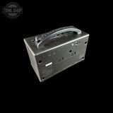 A black portable speaker amplifier with a top handle, shown from an angled rear view against a solid black background. A 'TONE SHOP' watermark is visible in the top-left corner.