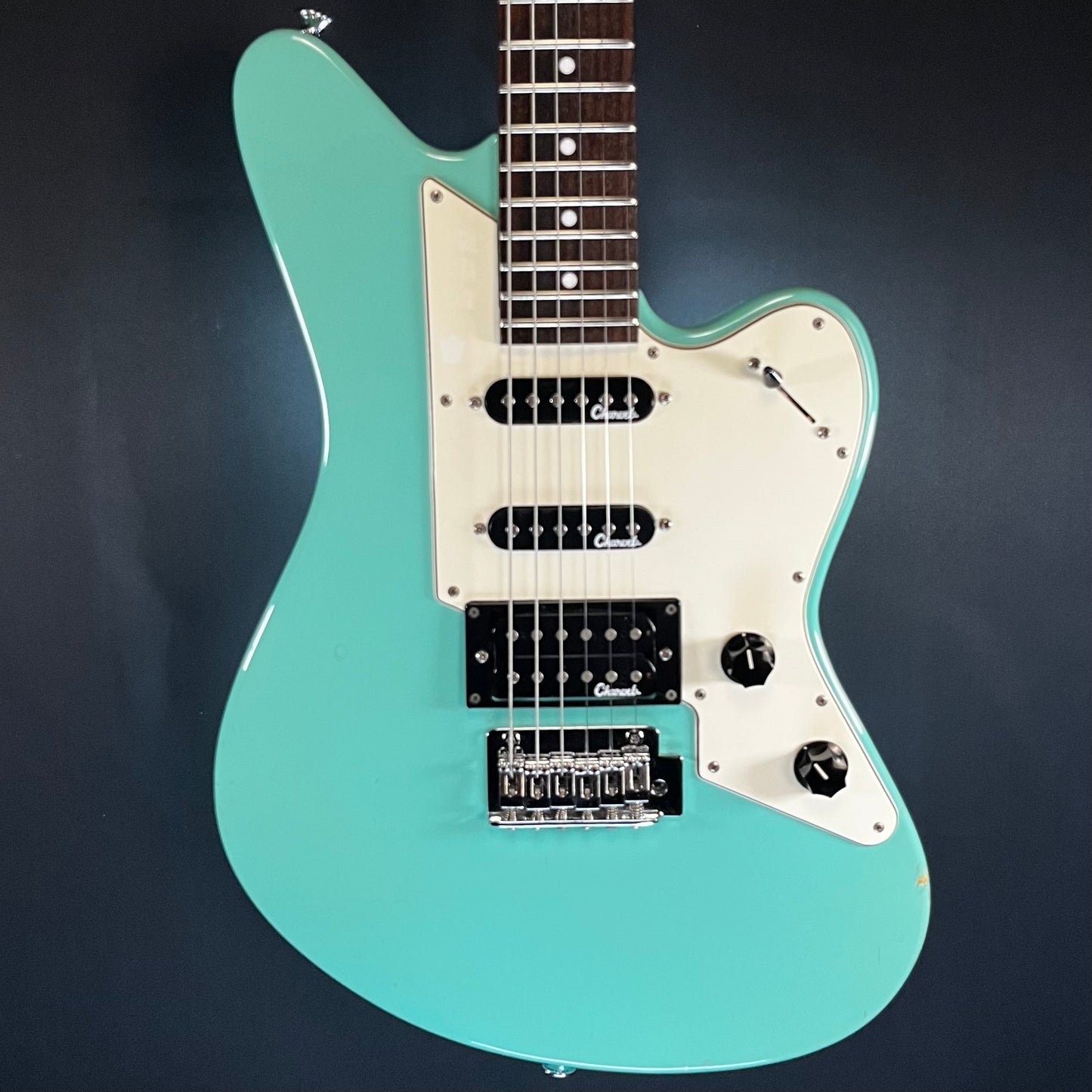 Front of Used 2005 Charvel Surfcaster HSS Surf Green Made in Japan TFW174
