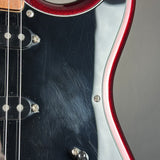 Scratches on pickguard of Used G&L Legacy Burgundy.