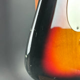 Wear on body of Used 2016 Squier Classic Vibe 60's Stratocaster Sunburst.