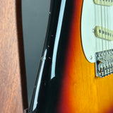 Wear on side of Used 2016 Squier Classic Vibe 60's Stratocaster Sunburst.