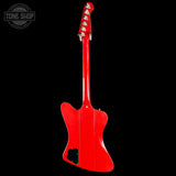 Full back of Gibson Custom 1963 Firebird V w/ Maestro Vibrola Light Aged Cardinal Red.