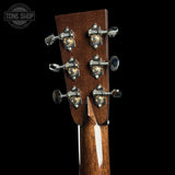 Back of headstock of Collings D2H Sunburst Sitka/EIR.