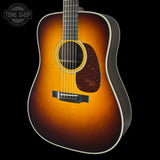 Front angle of Collings D2H Sunburst Sitka/EIR.