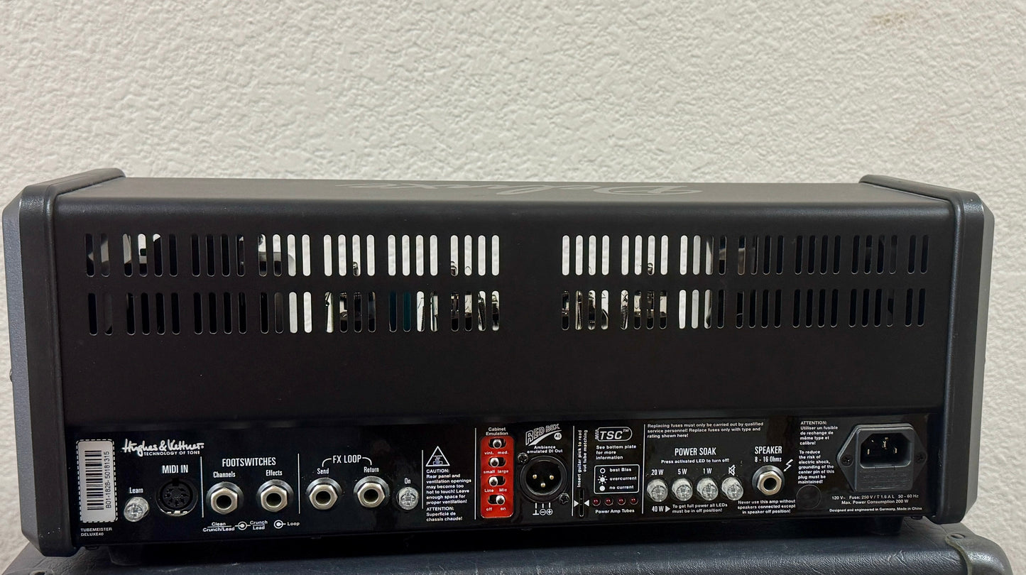 Used Hughes & Kettner D1X-40 Tube Meister Deluxe 40 Amp Head TFW3110