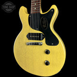Front angle of Used 2007 Gibson Custom Shop 1958 Les Paul Jr TV Yellow.