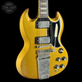Front angle of Used Gibson Custom 1964 SG Murphy Lab Ultra Light Aging Double Gold.