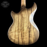 Back of Used 2026 Dunable Custom Shop Cyclops Black Limba Natural Black Burst.