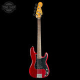 Full front of Used 2018 Fender Nate Mendel Precision Bass Candy Apple Red.