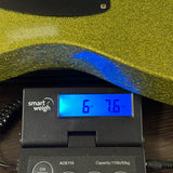 Fender Custom Shop TSG Exclusive ’52 Telecaster Chambered Chartreuse Sparkle Journeyman Relic on scale displaying weight.