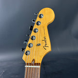 Headstock of Used 2020 Fender American Ultra Stratocaster Ultraburst.