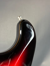 Wear on back of horn of Used 2020 Fender American Ultra Stratocaster Ultraburst.