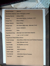 Spec sheet for Martin Custom Shop Dread 41 Style Adirondack/Sinker Mahogany.