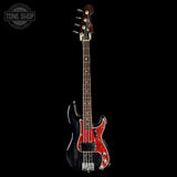 Full front of Fender Custom Shop Postmodern Precision Bass RW DLX Closet Classic Ebony Transparent.