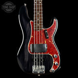 Front of Fender Custom Shop Postmodern Precision Bass RW DLX Closet Classic Ebony Transparent.