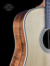 Front angle of Martin Custom Shop HD-28 Adirondack / Exceptional Broad Figure Koa.