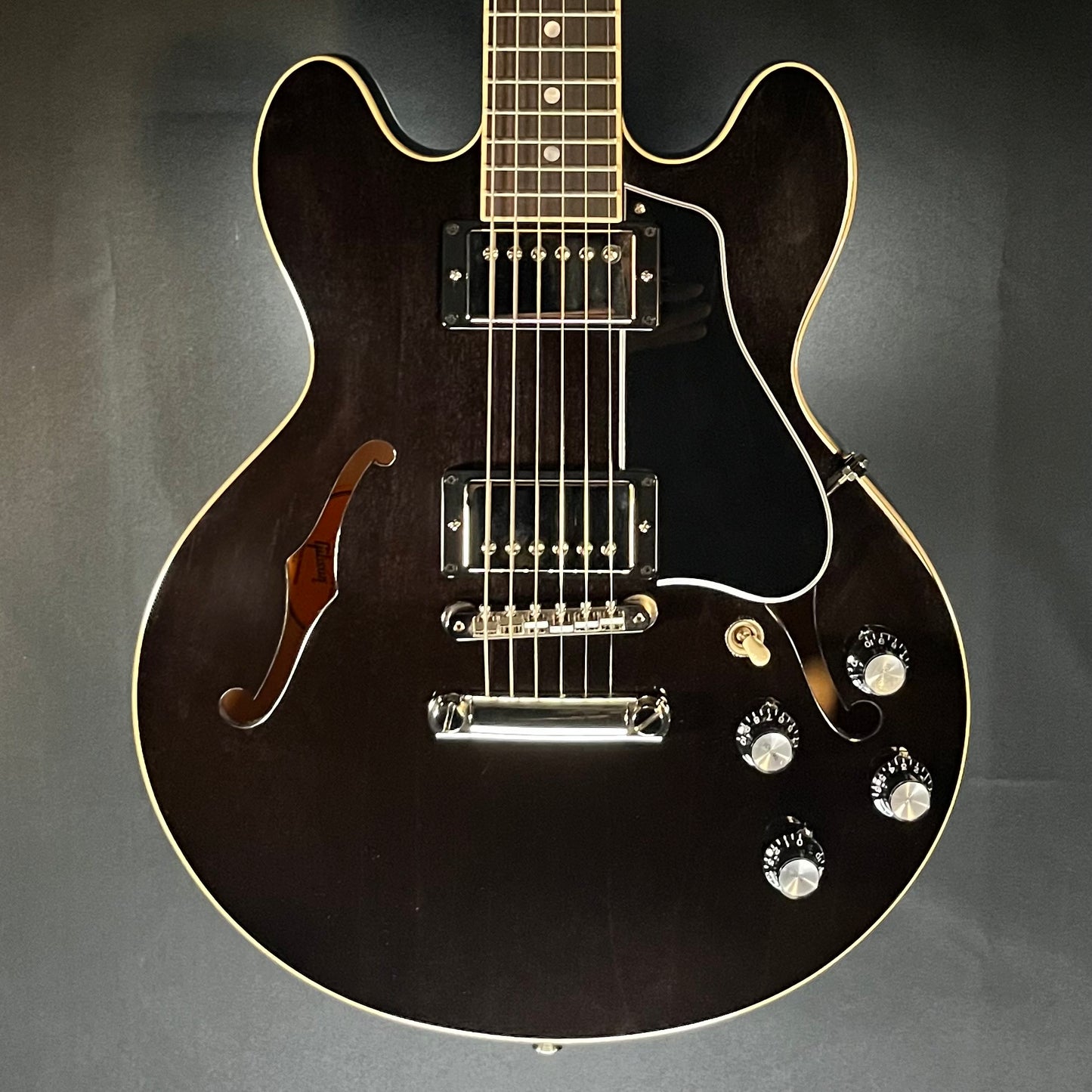 Front of Used Gibson ES-339 Trans Ebony w/Case TFW345