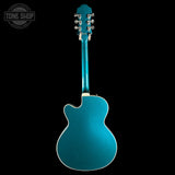 Full back of Used Epiphone Emperor Swingster Delta Blue Metallic.