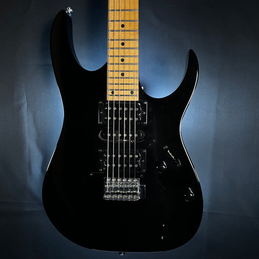 Front of Used Ibanez RG170 Black w/case TFW350