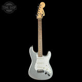 Full front of Used Squier Affinity Series Stratocaster Silver.