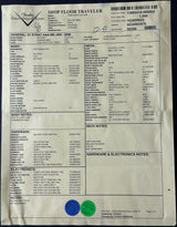 Document with text and checkboxes on a dark background