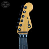 Front of headstock of Used Charvel Super-Stock SD-1 H FR Diamond Life.