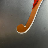 Wear on F-Hole of Used 2012 Gibson Chris Cornell Signature ES-335 Satin Black.